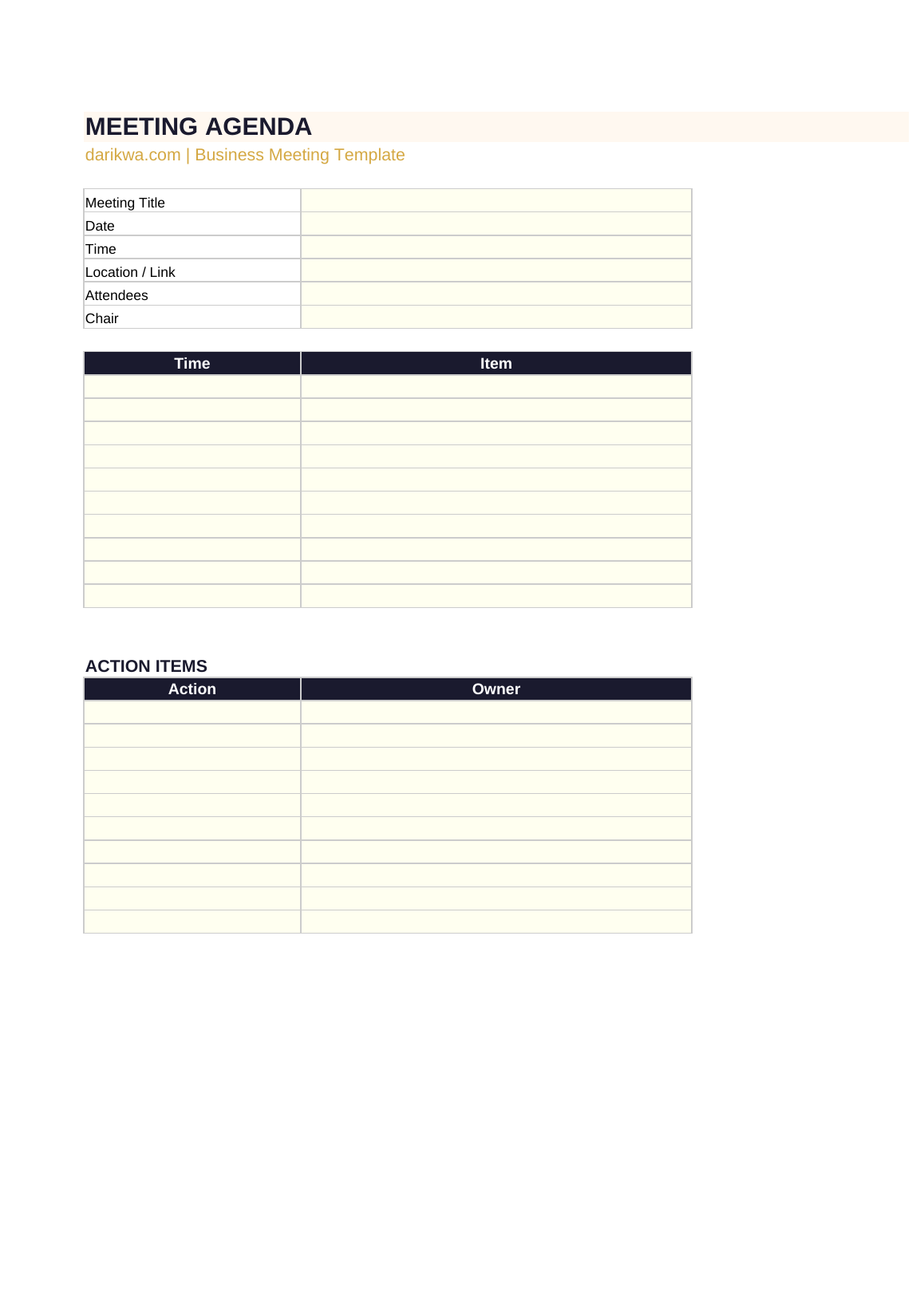 Meeting Agenda Template preview